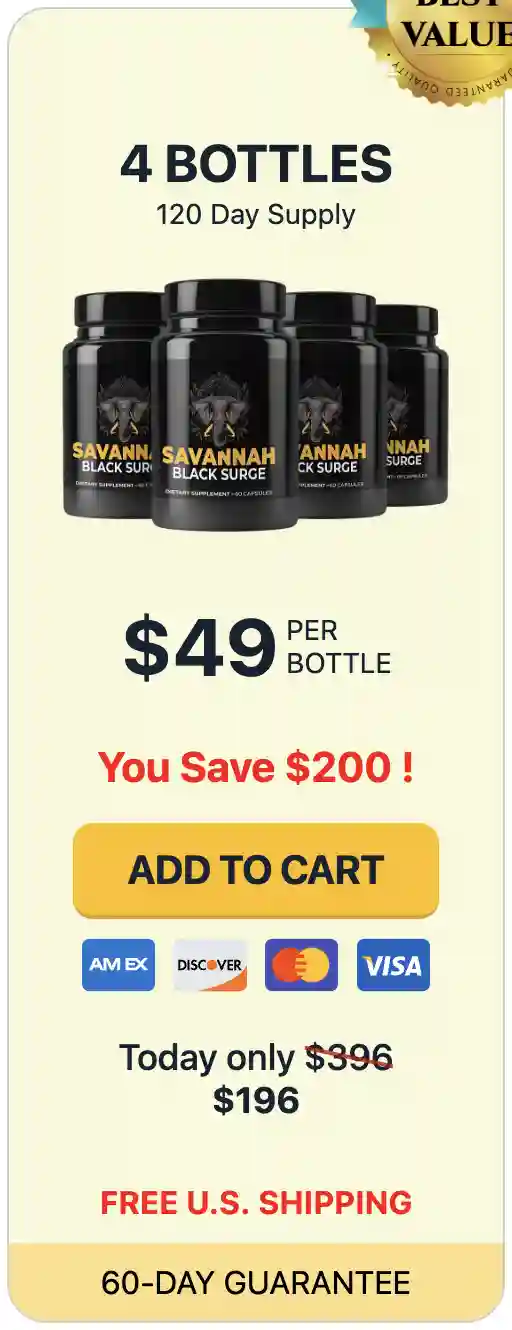 savannah black surge six bottles pack